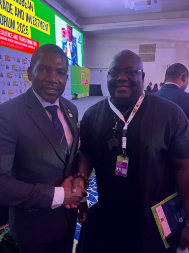Amb. Tochil with The Hon, Dr. Terrance Drew, Prime Minister, The Federation of Saint Kitts and Nevis